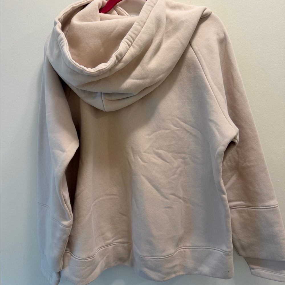 AllSaints Olivia Lucia Graphic Hoodie Cream Oversized Small - Picture 6 of 7